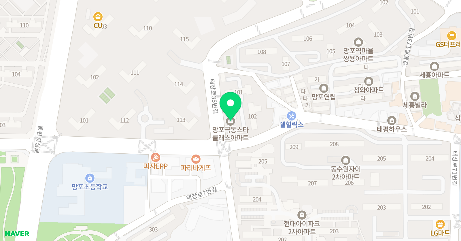 푸르넷 공부방 극동스타 공부방 위치