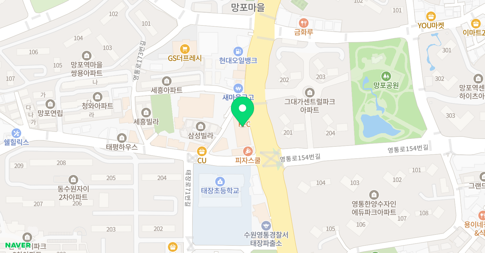 오감랭귀지 망포점 위치