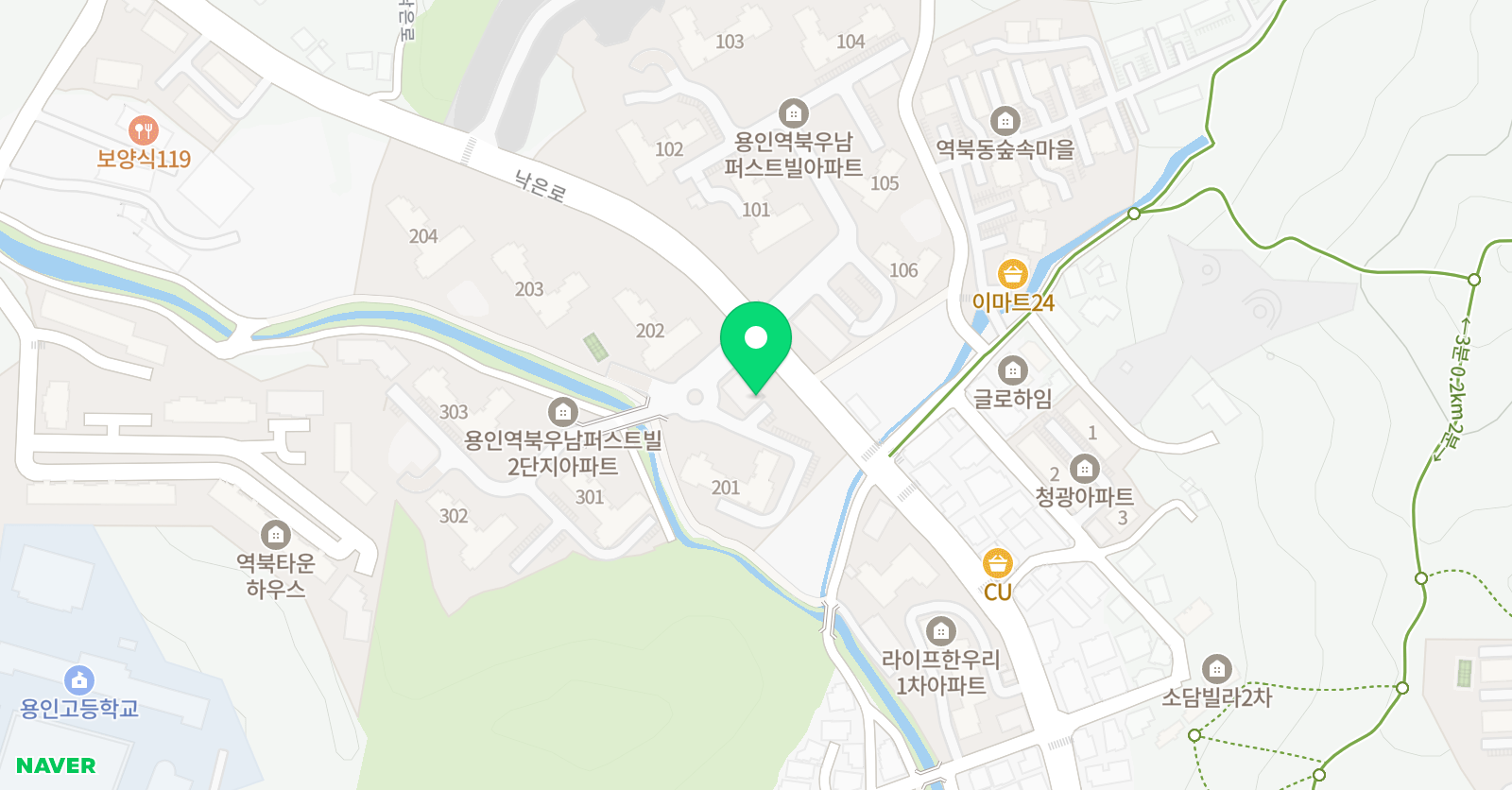 크리아트 용인역북원 위치
