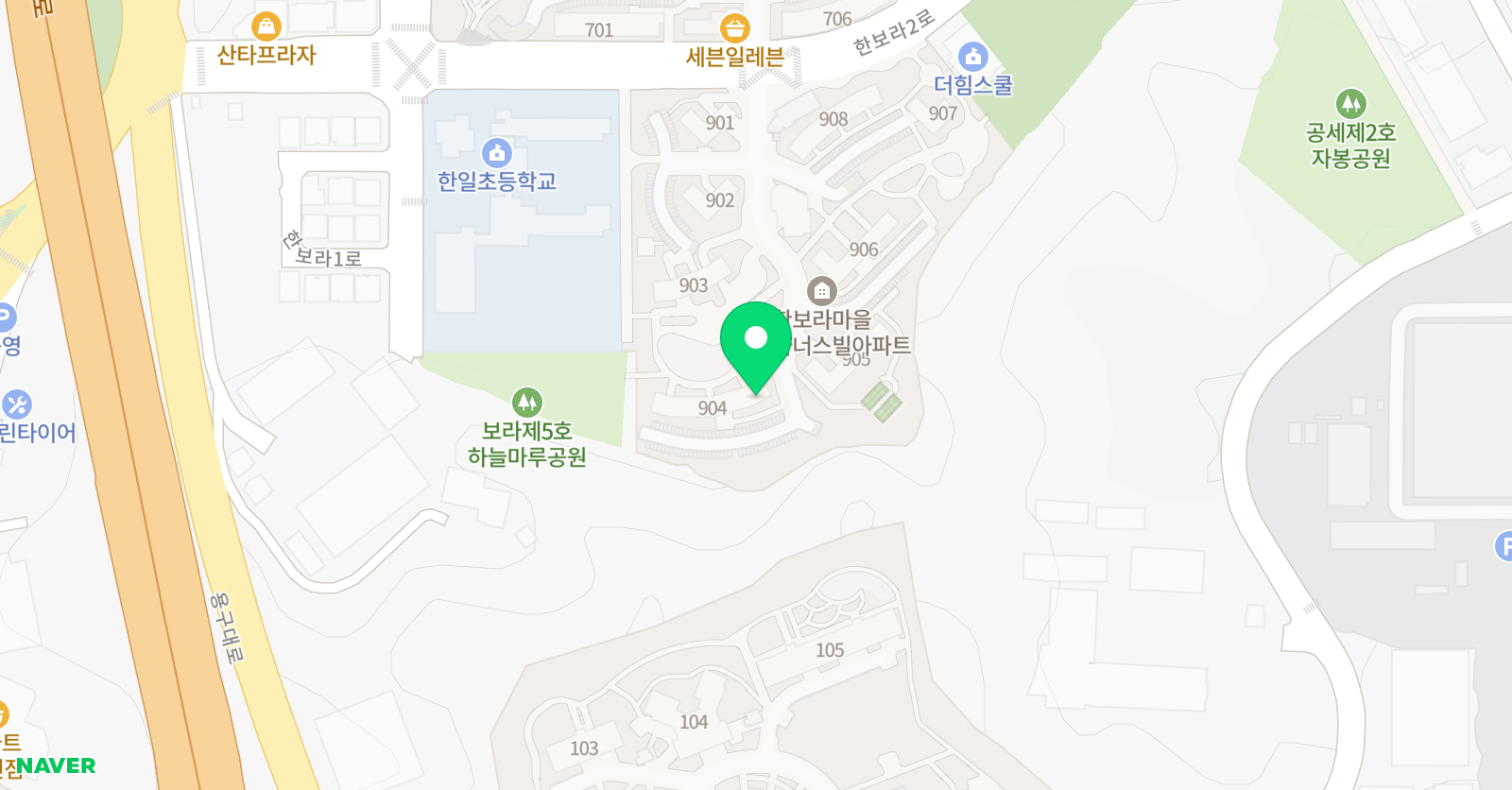 빨간펜 수학의달인 한보라마을9단지점 위치