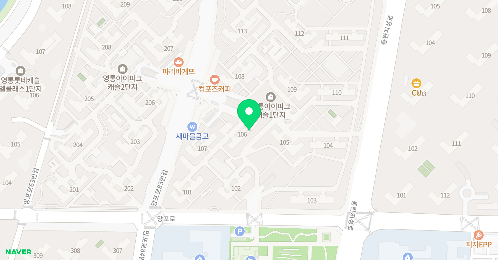 스마트해법 수학 아이파크캐슬1단지점 위치