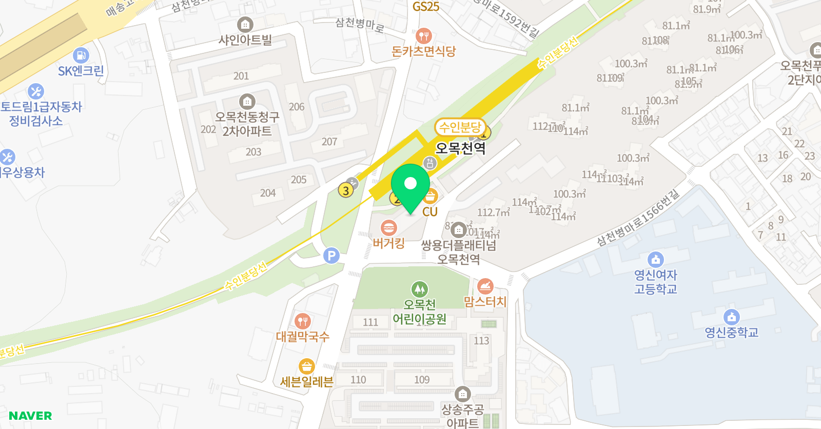 오목천 이화음악학원 위치
