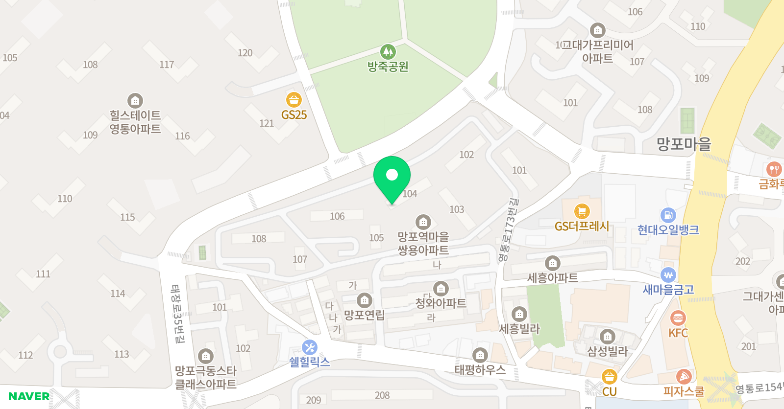 숲 피아노 위치
