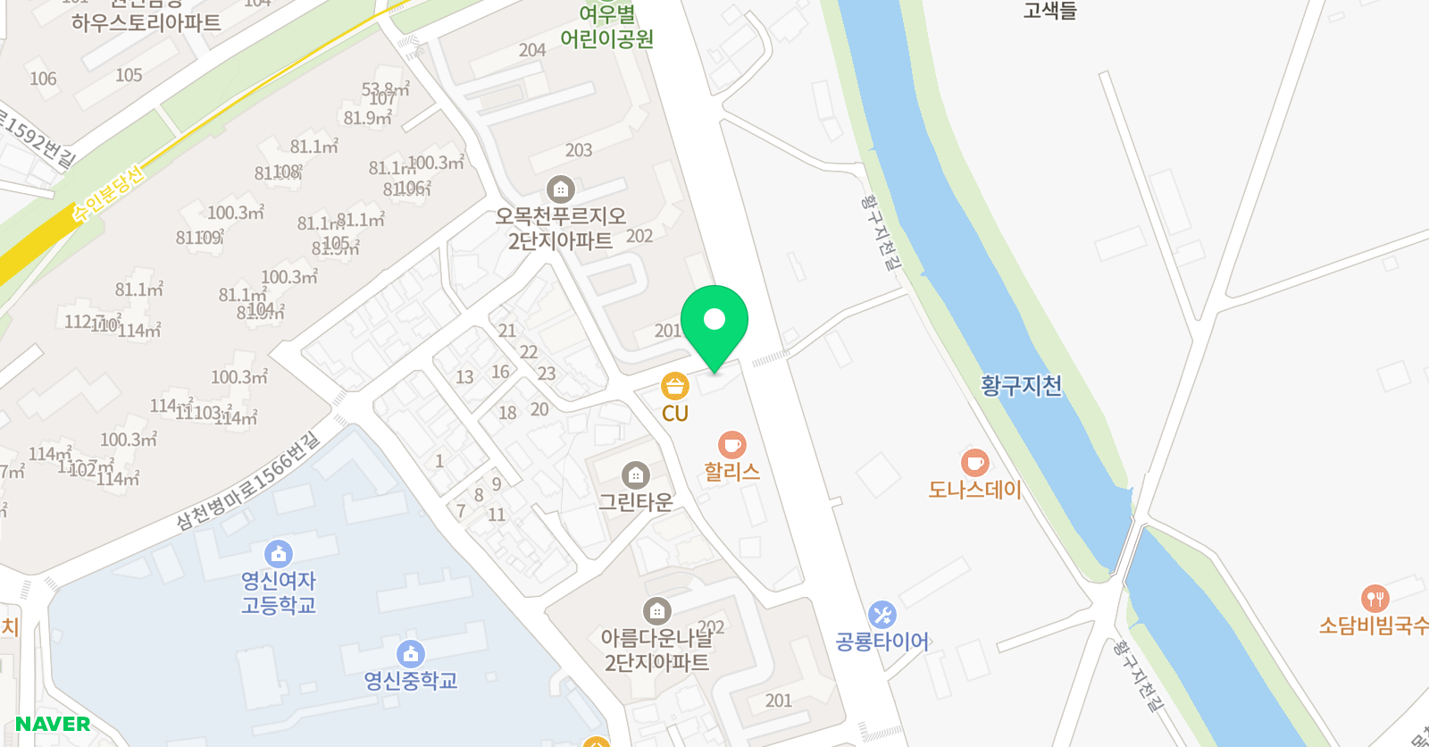 푸름 학원 위치