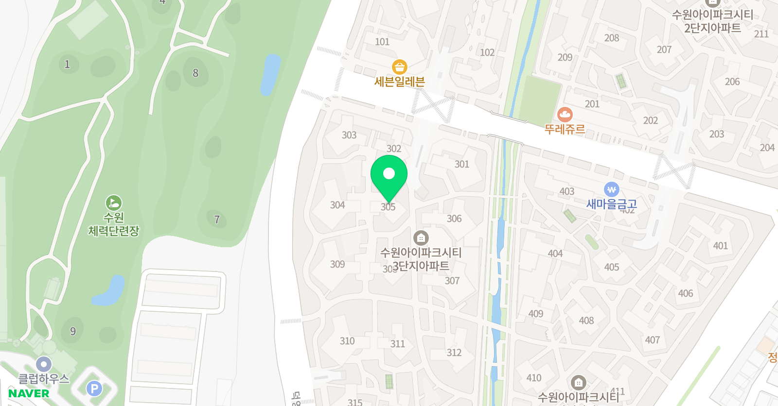 기탄사고력교실 학원 수원아이파크시티 3단지점 위치