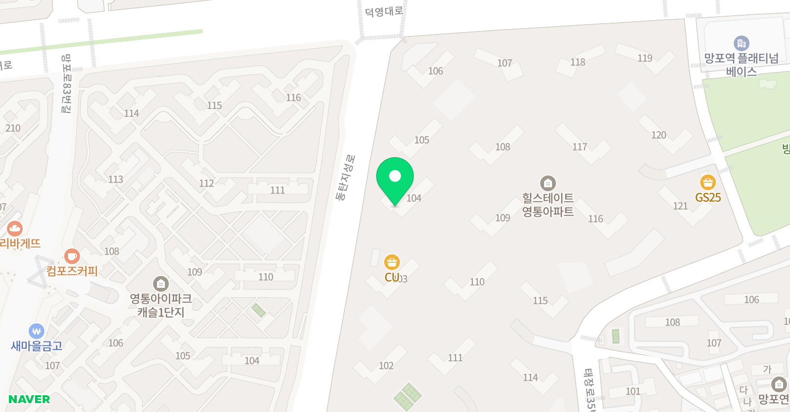 아소비 망포힐스테이트점 위치