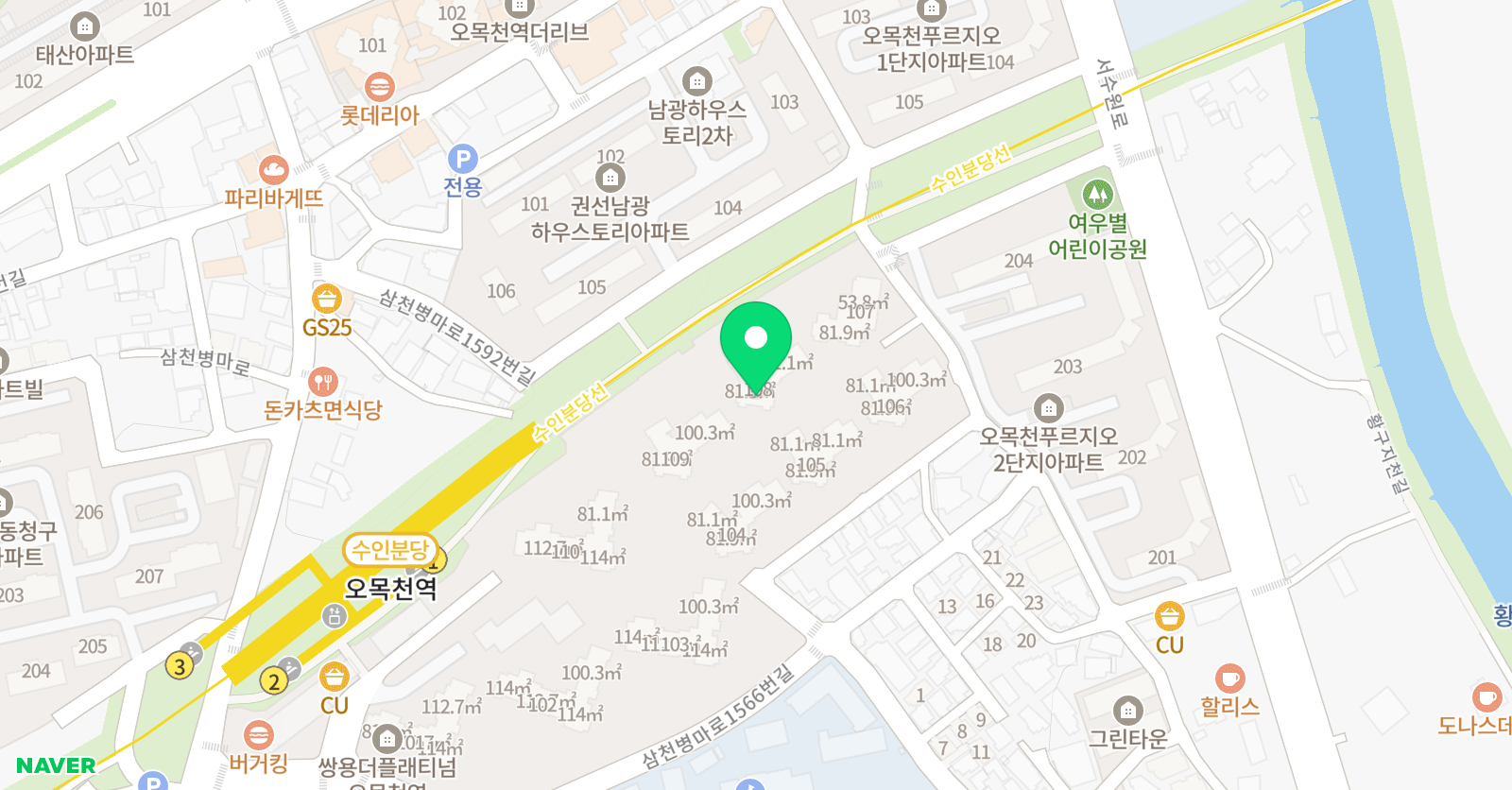 잉글리시브레인스튜디오 쌍용더플래티넘 위치