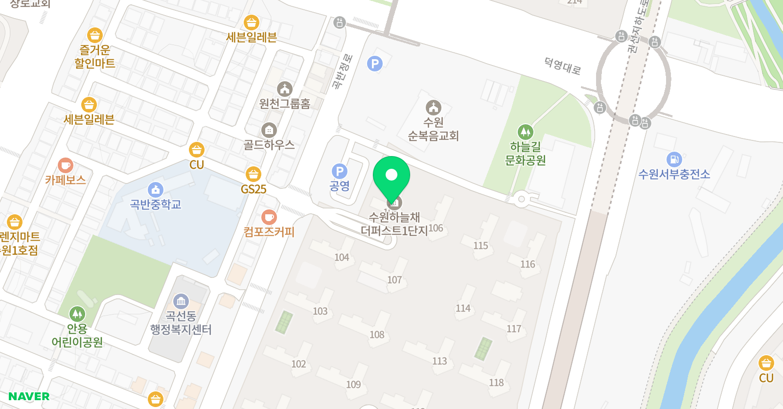 아트앤하트 곡반정하늘채더퍼스트교육원 위치