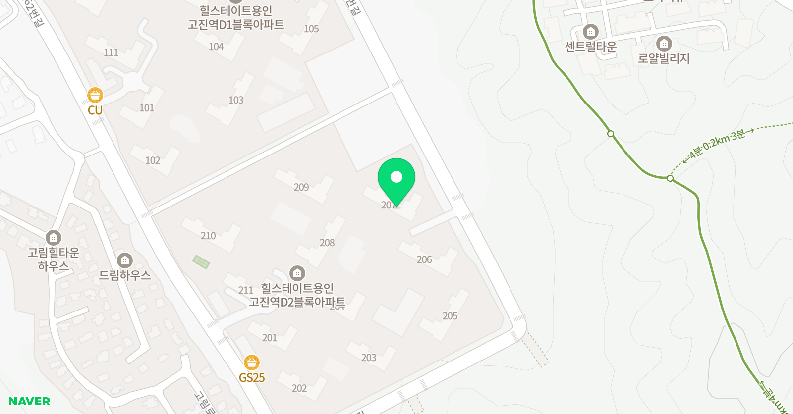 아트앤하트 용인 고진 힐스테이트2점 위치