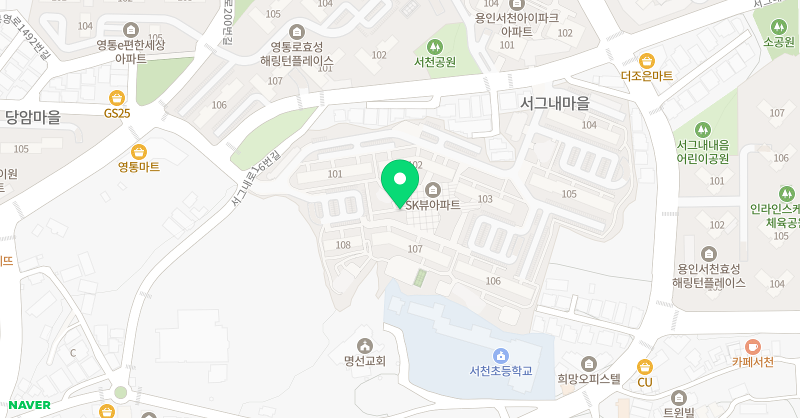 ERC 영어독서클럽 용인기흥서천SK점 위치