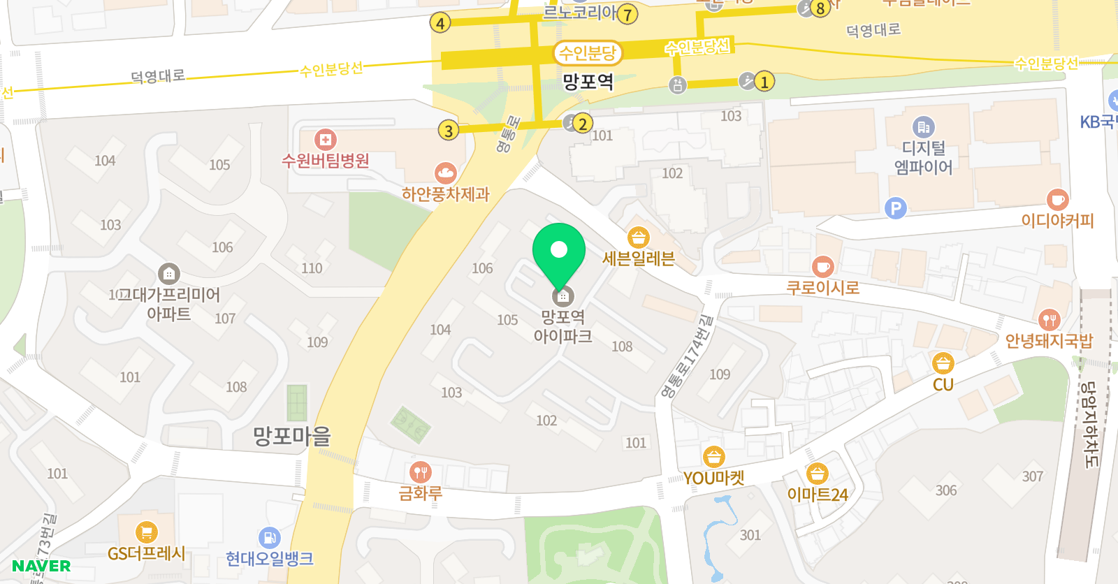 박샘 영어 위치