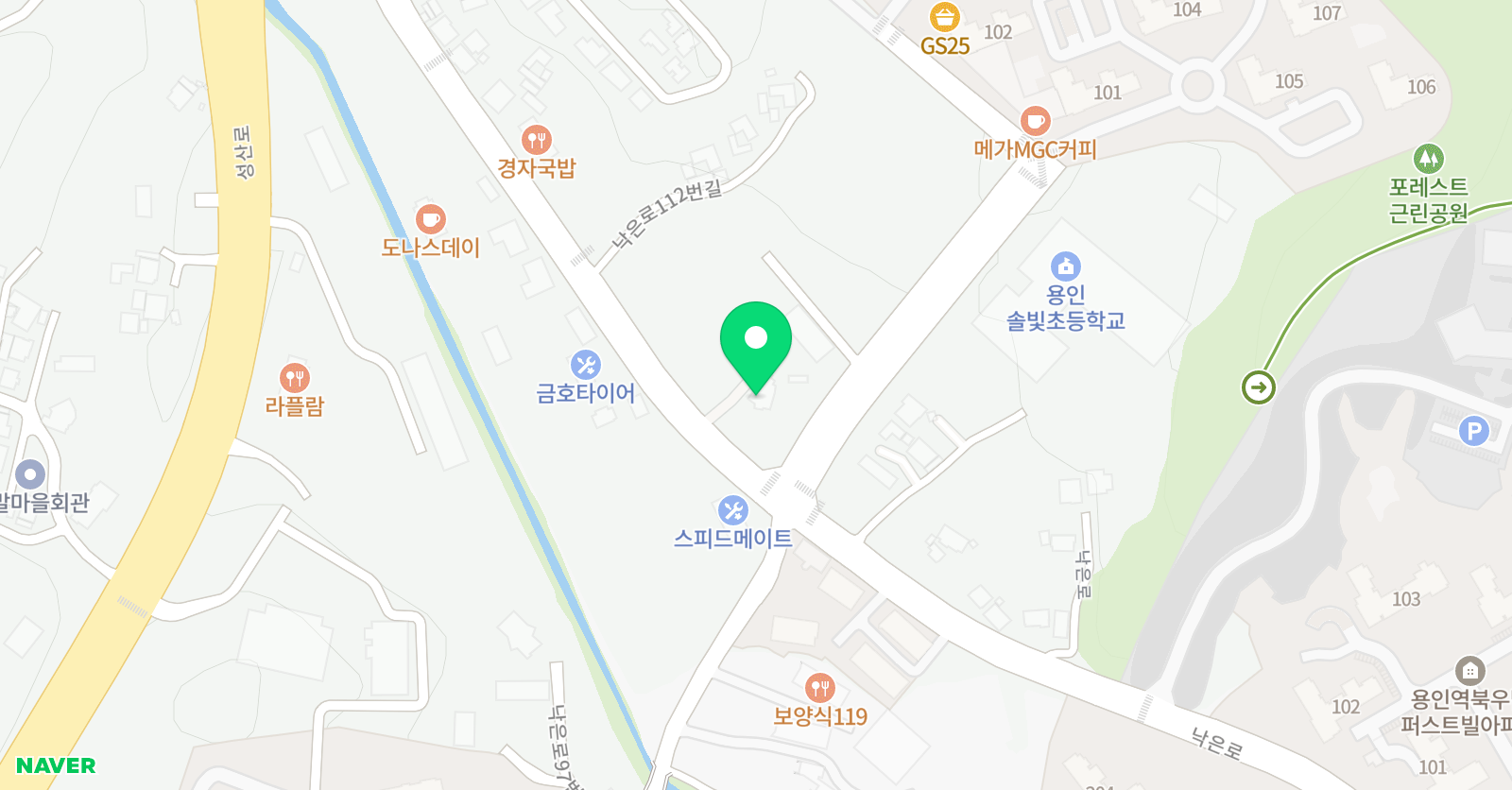 프레임 학원 용인솔빛캠퍼스 위치