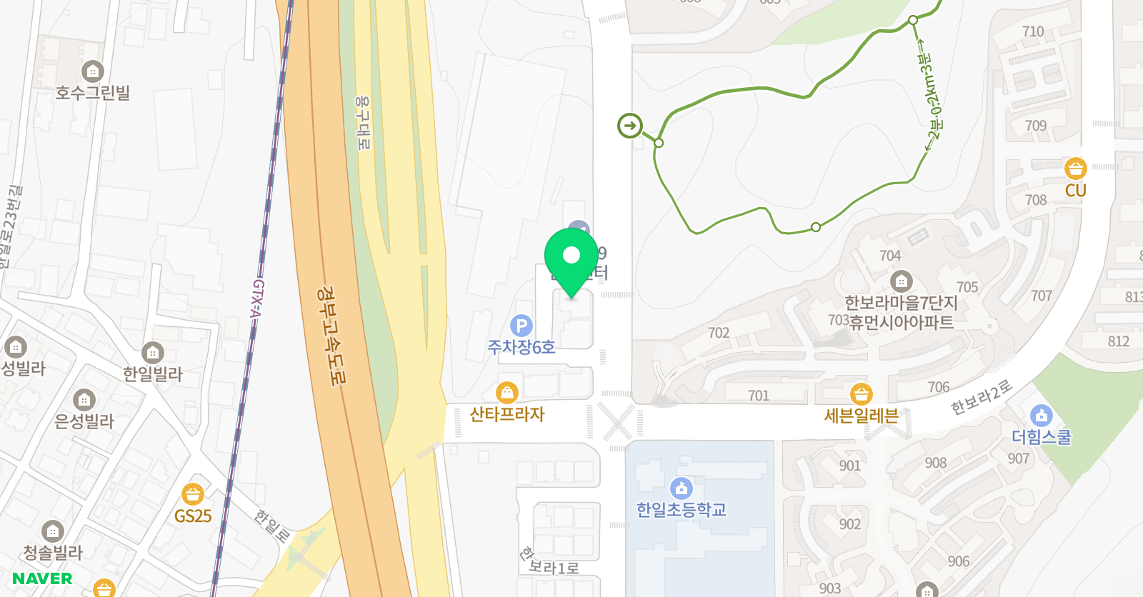 한울 국어논술학원 위치