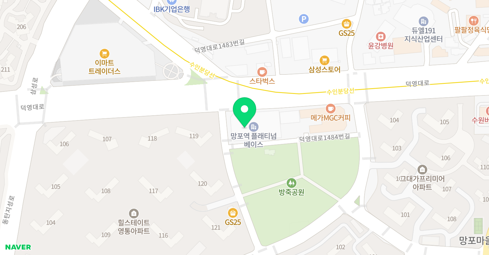 센클 영어도서관 수원망포캠퍼스 위치