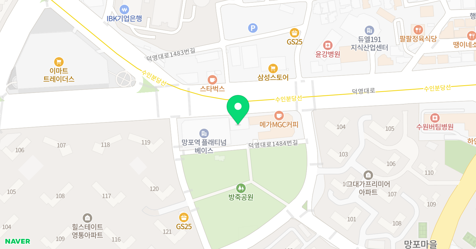 엠코드 수학과학학원 망포캠퍼스 위치