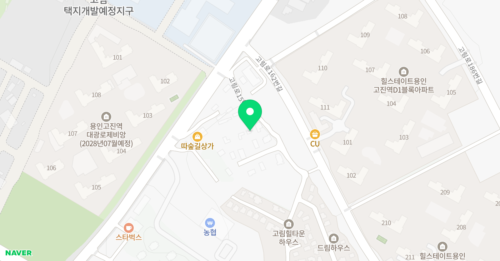 키즈엔리딩 용인고림점 위치
