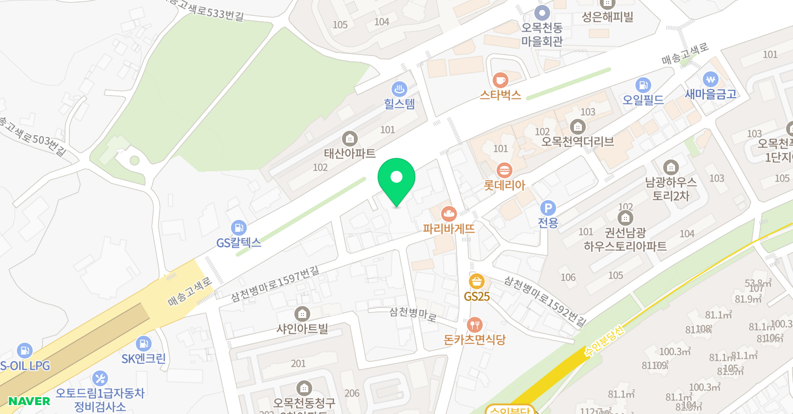 엠베스트 SE 오목천 비전캠퍼스 학원 위치