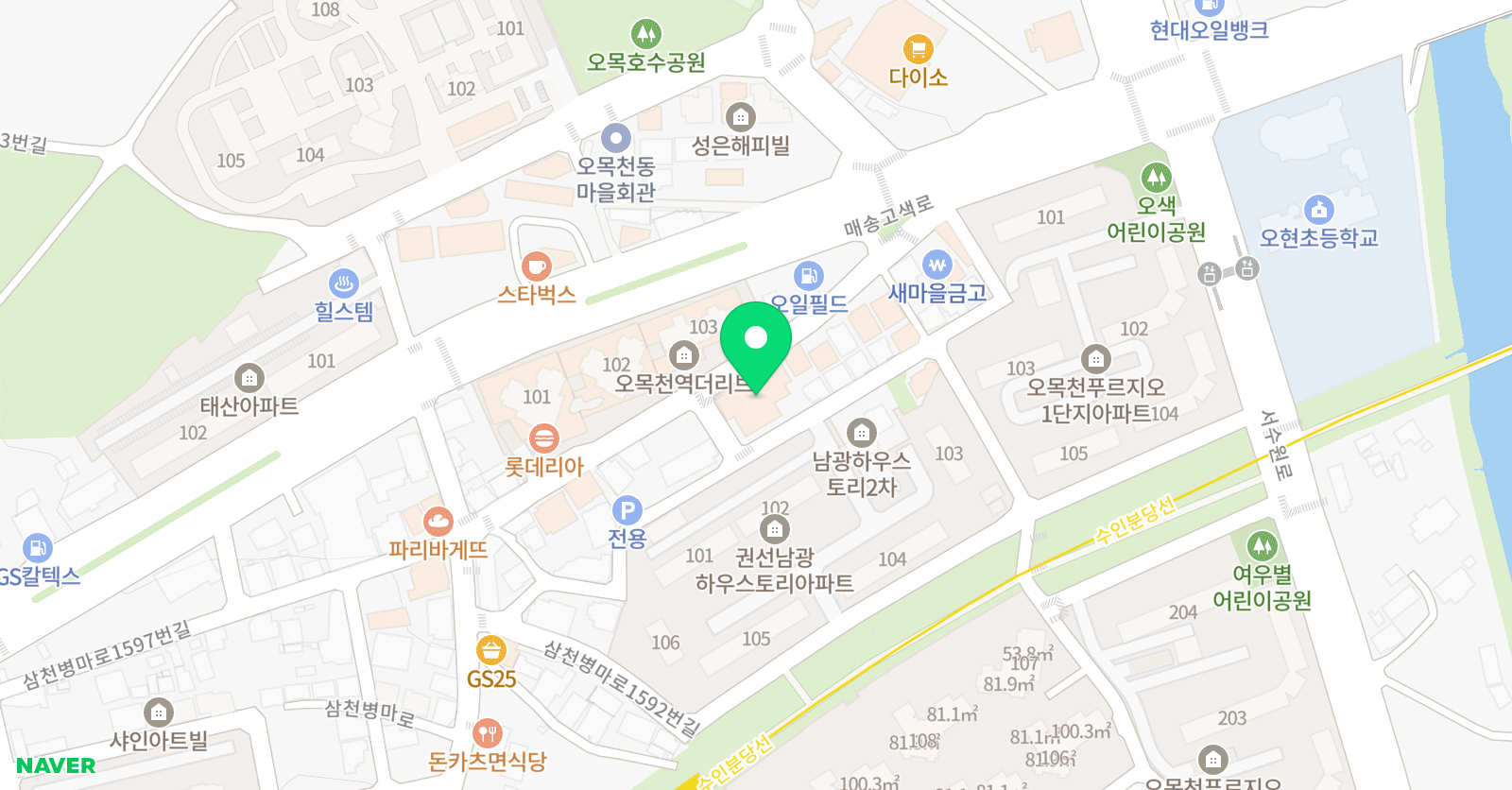리드인독서논술국어학원 오현초점 위치