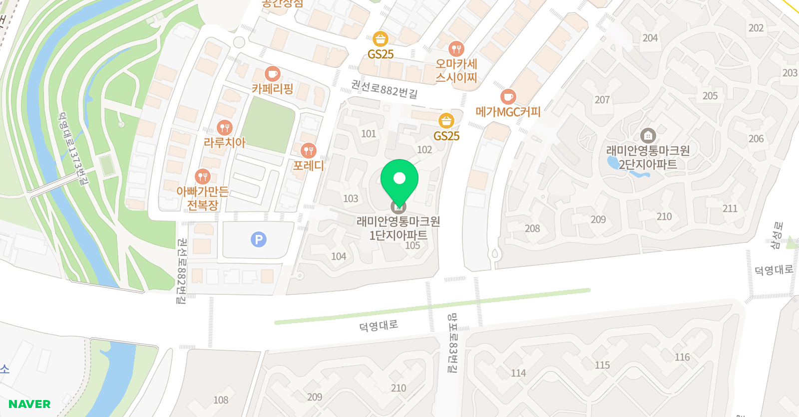 플레이팩토 래미안마크원 위치