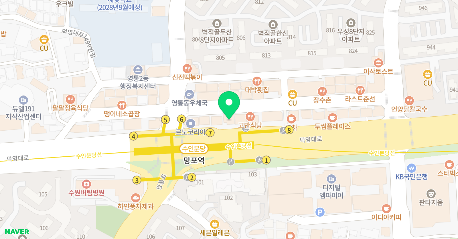 캔비어학원 수원영통캠퍼스 위치