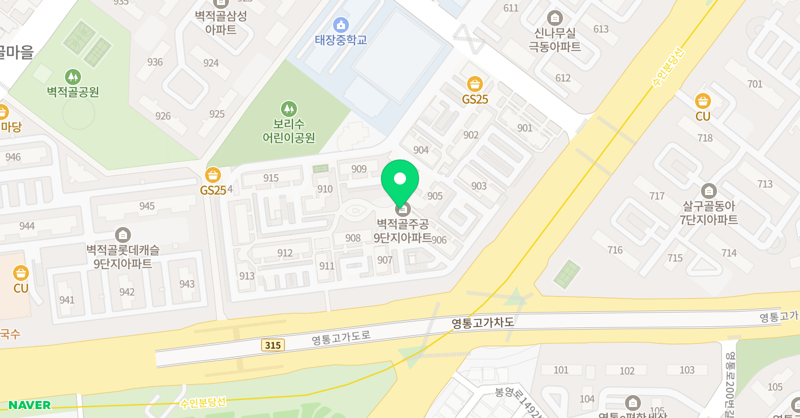 SM에듀 영통 위치