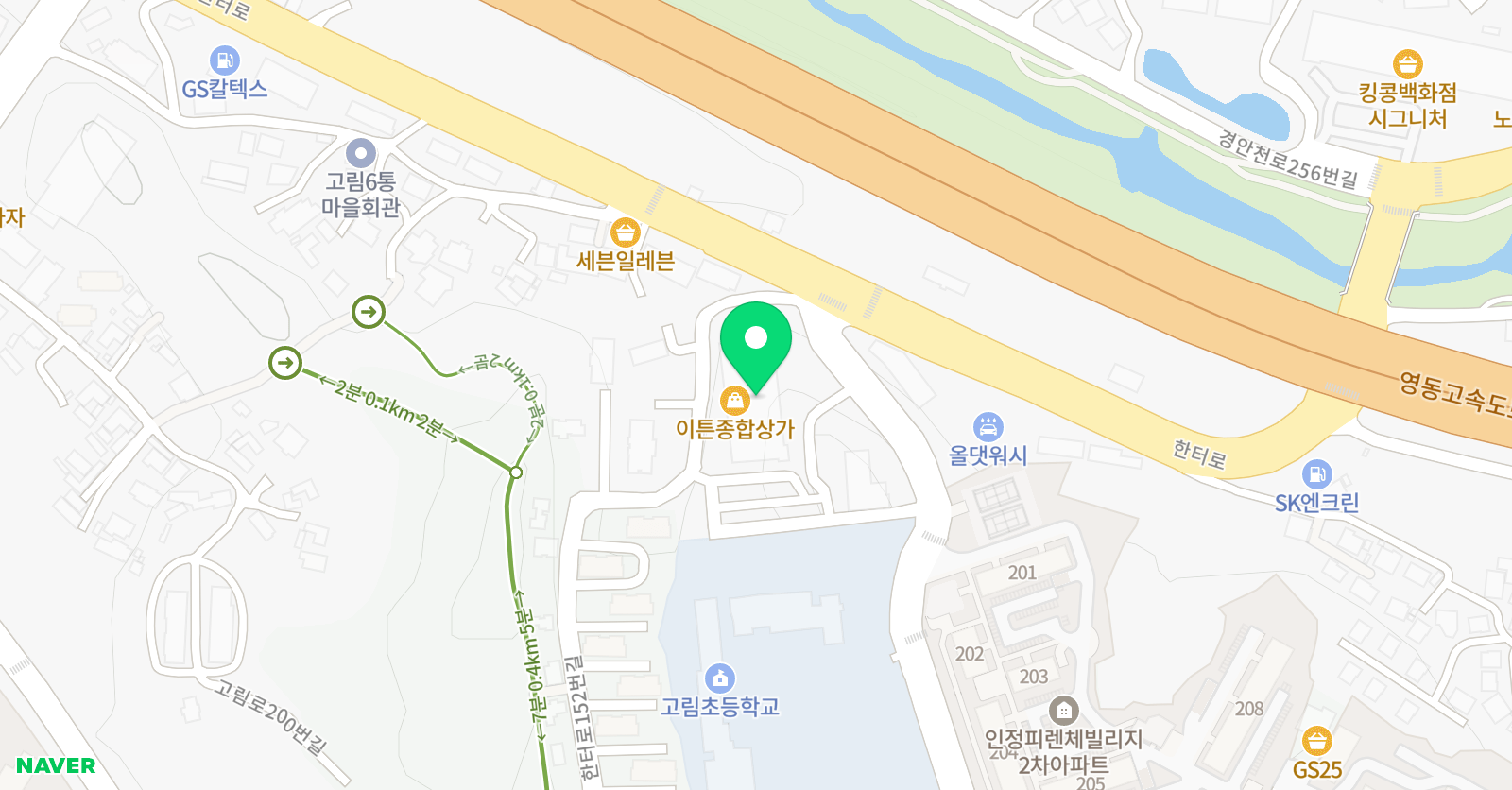 팀베스트짐 포곡 고림관 파워점핑줄넘기 위치