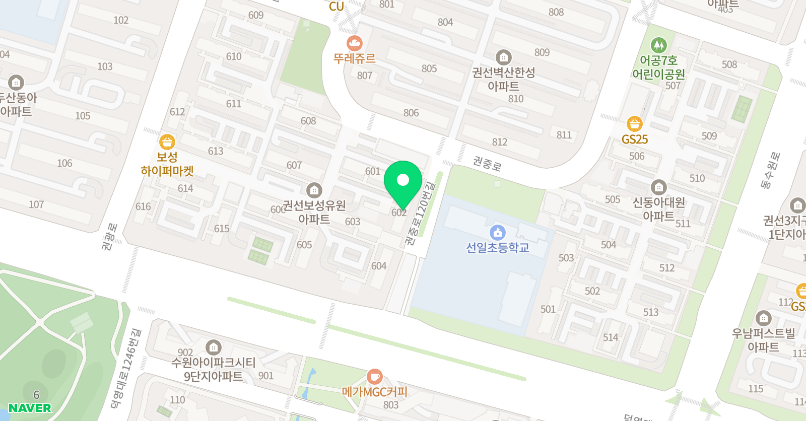 스마트해법수학 수원선일초점 위치