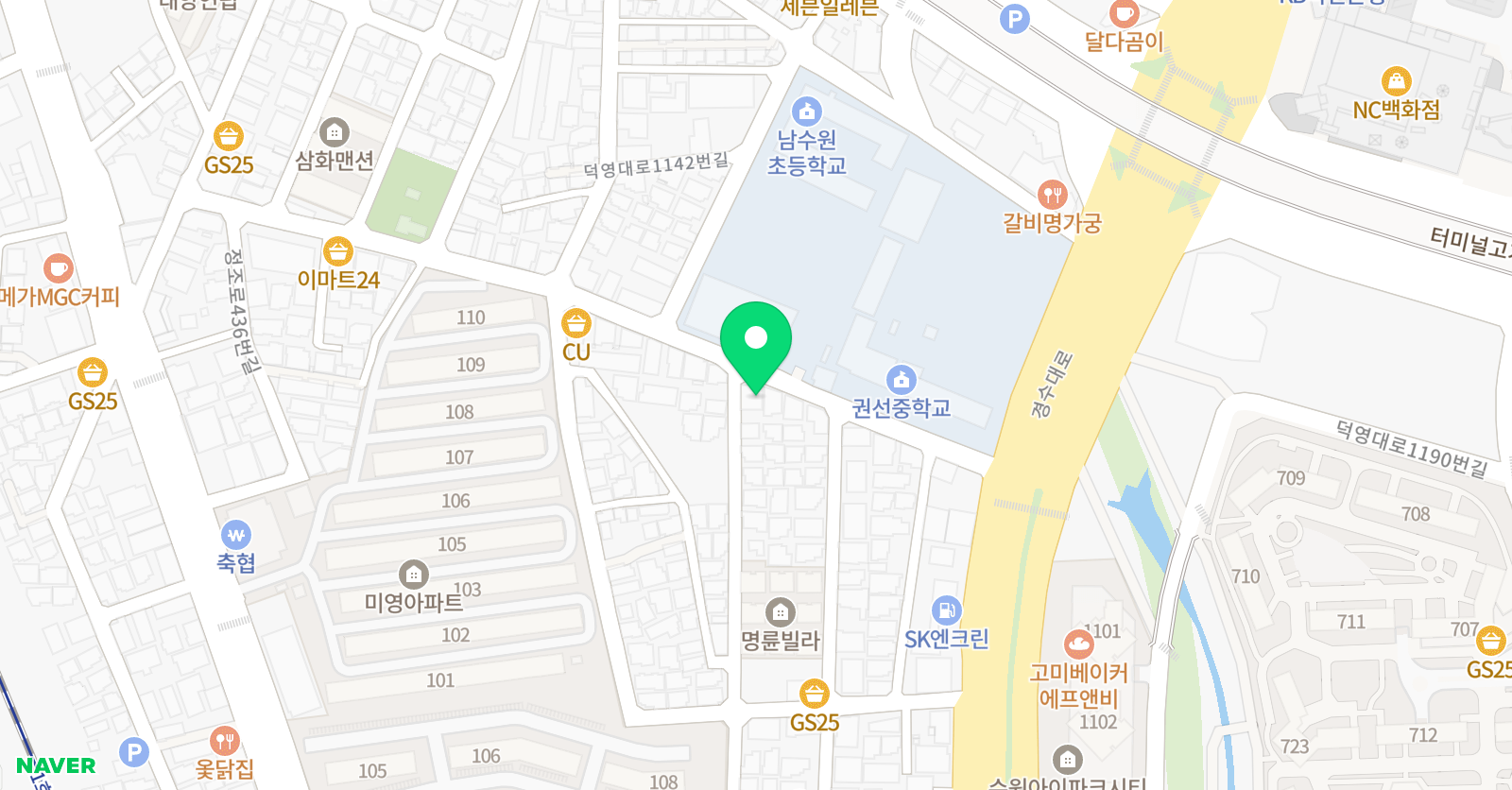 스마트해법 수학교습소 남수원점 위치