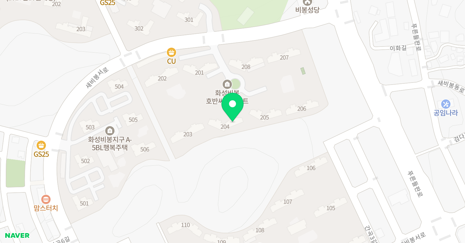 아소비 화성비봉호반점 위치