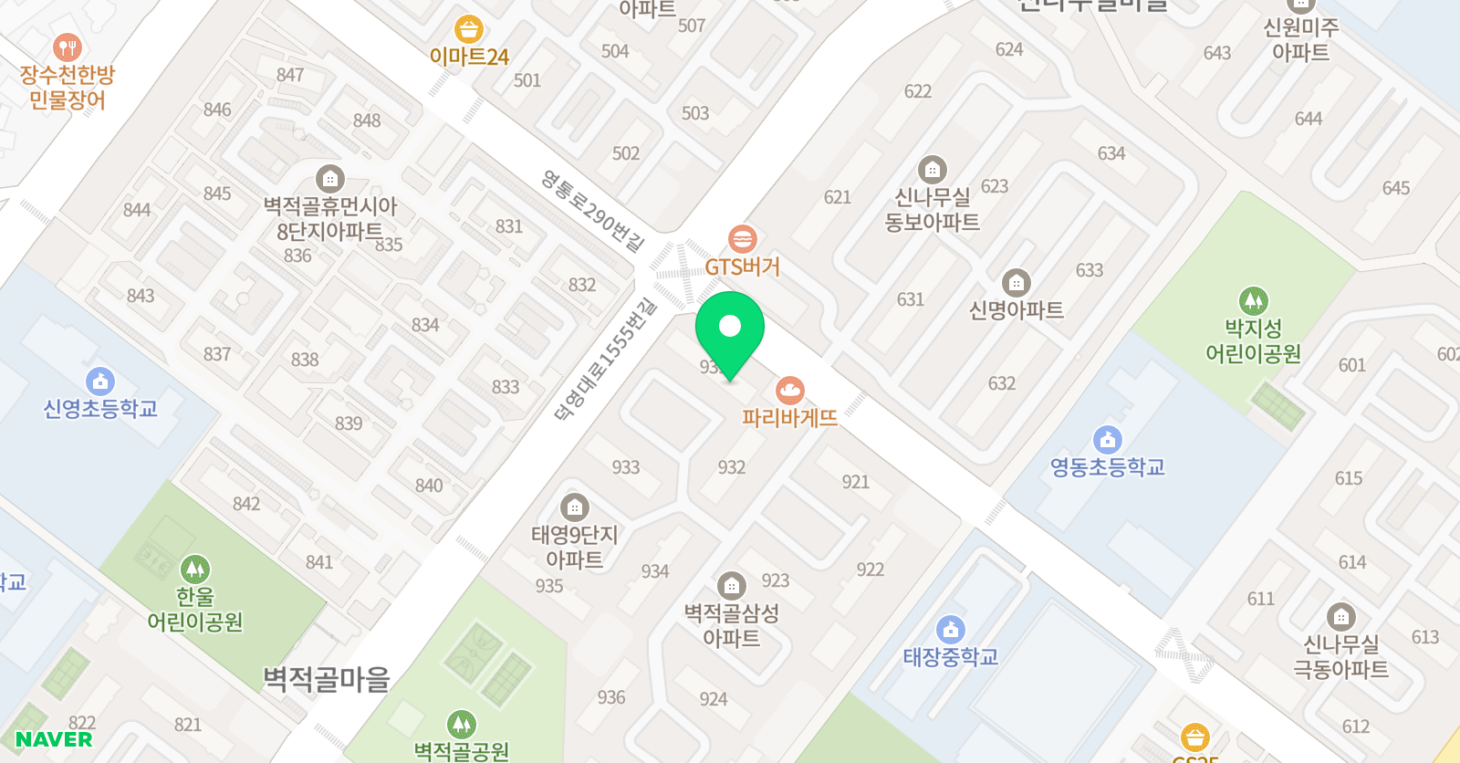기탄 사고력교실 영통아벨점 위치