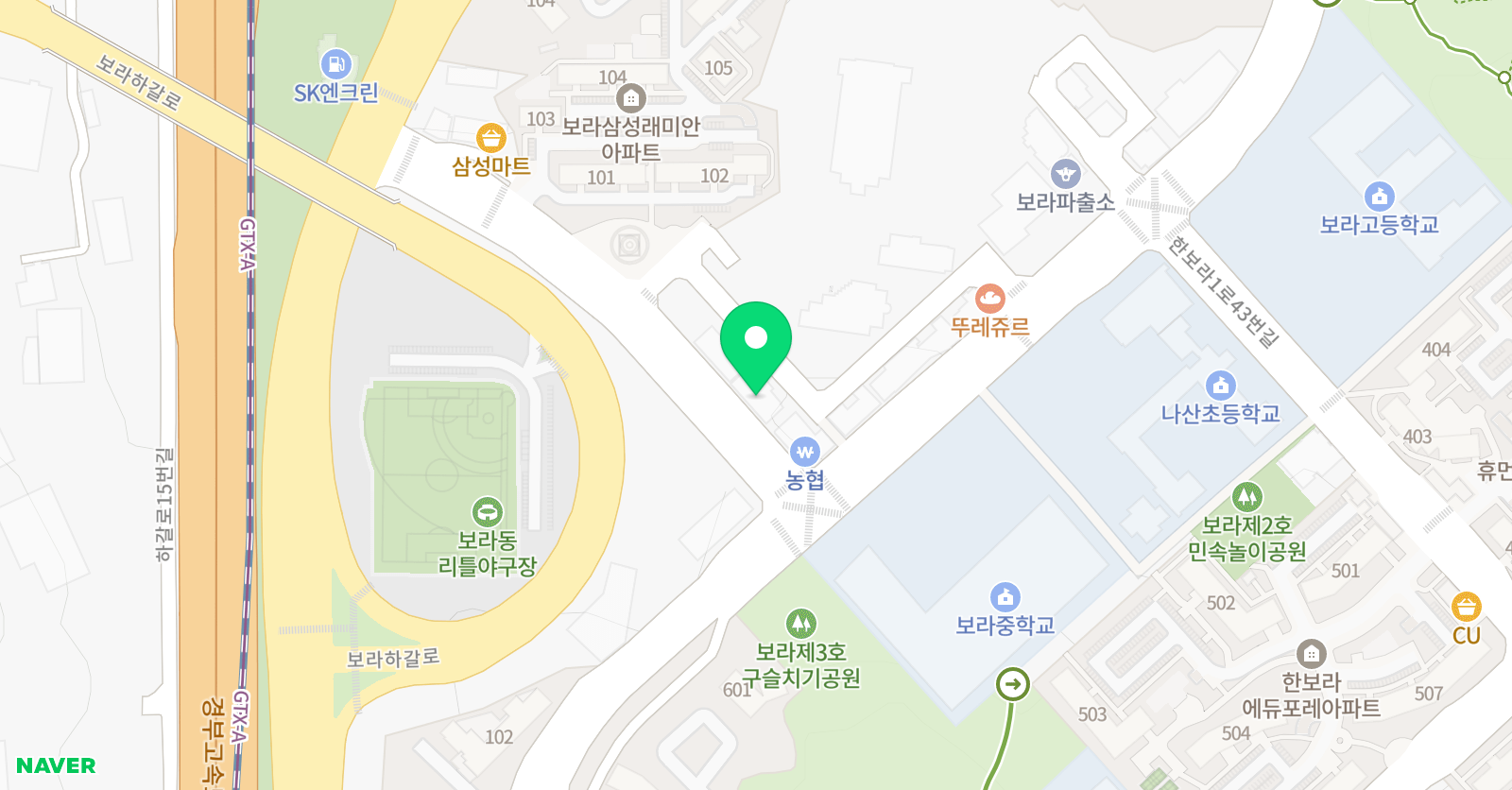 EiE 고려대어학원 용인보라캠퍼스 위치