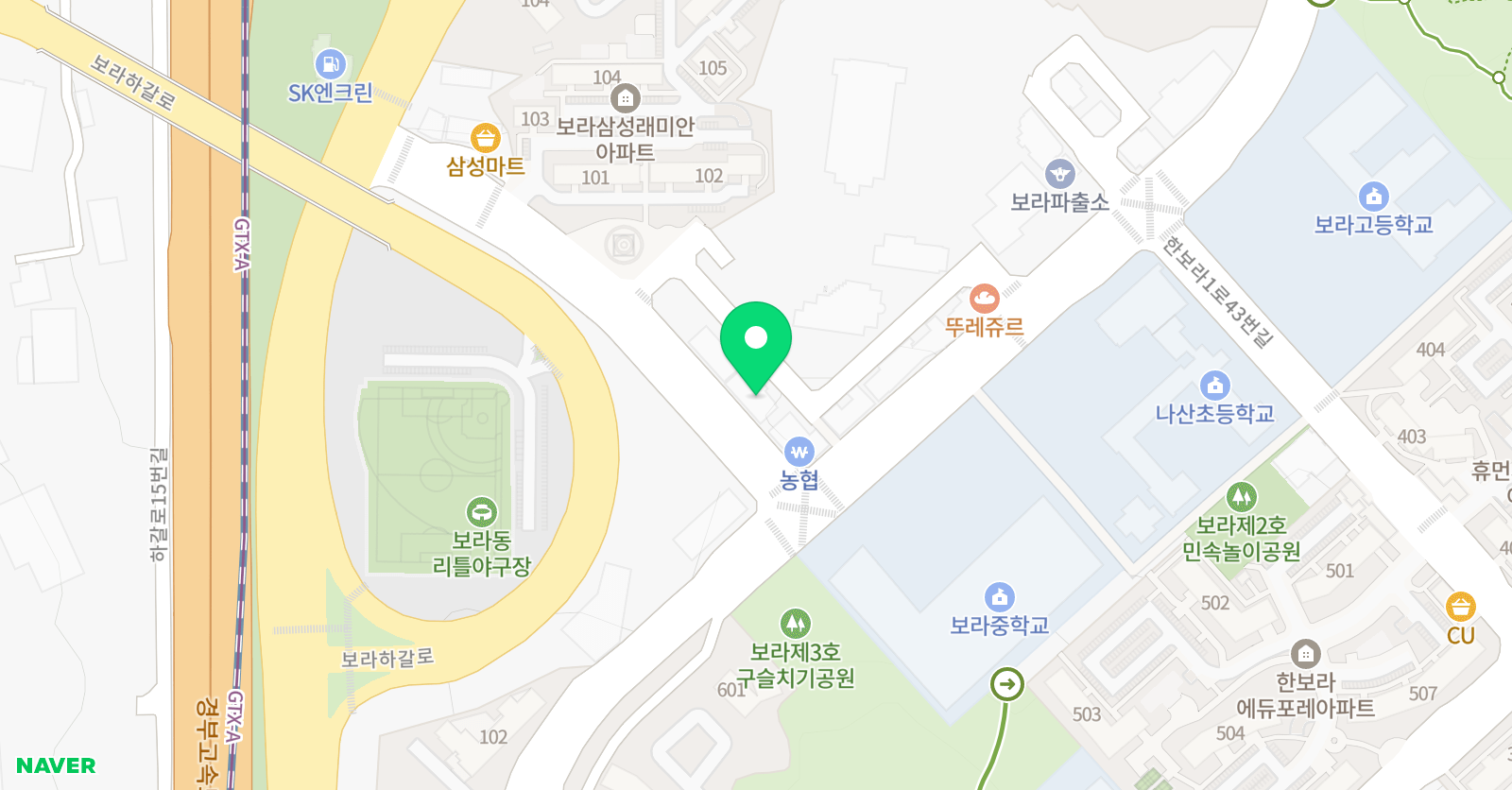 윤선생IGSE 용인보라학원 위치