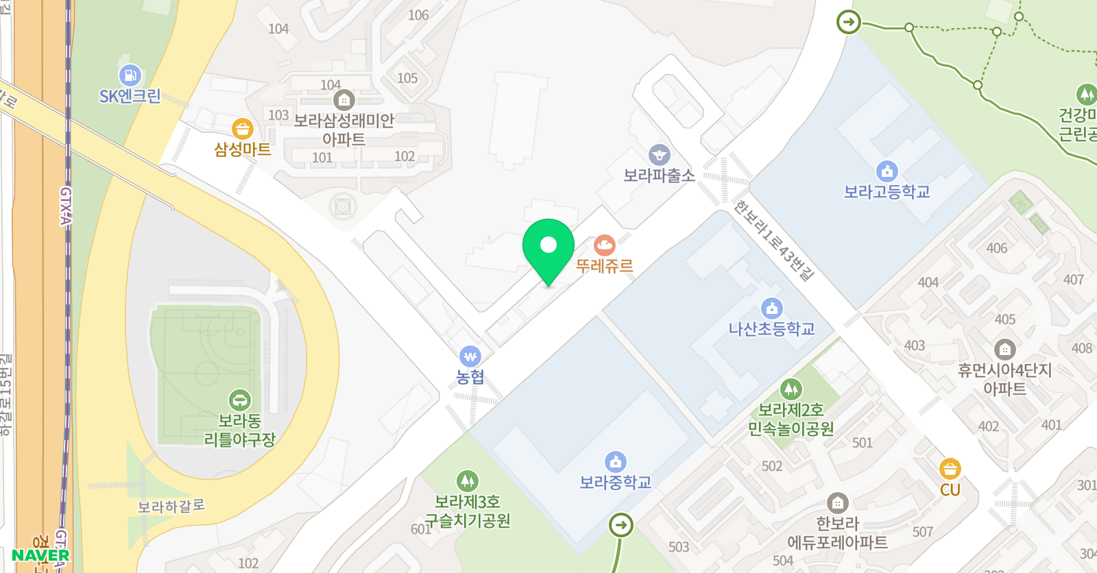 보라제1한솔플러스 수학교습소 위치
