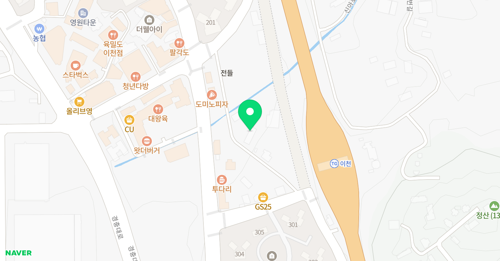 YBM ECC 영어학원 이천점 위치