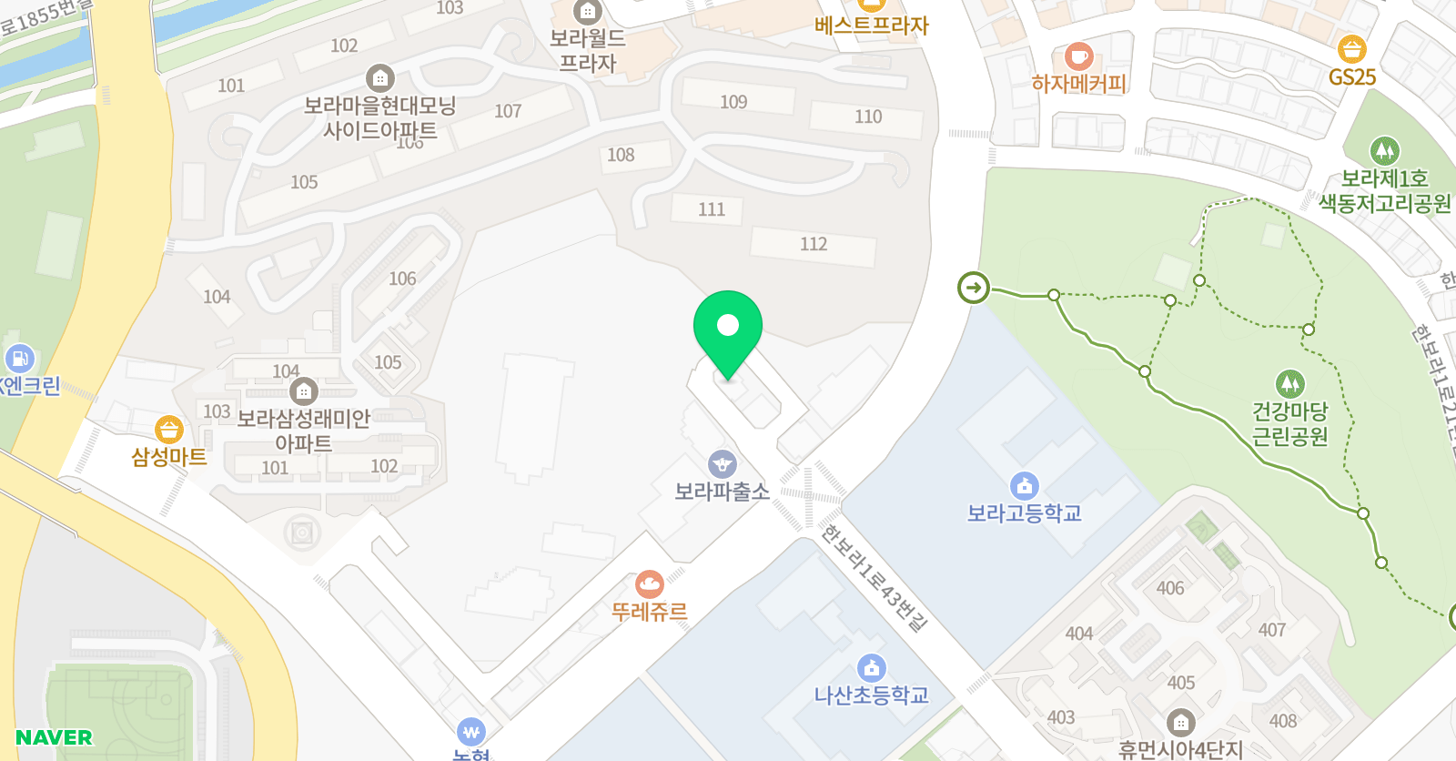 파머스 어학원 보라캠퍼스 위치