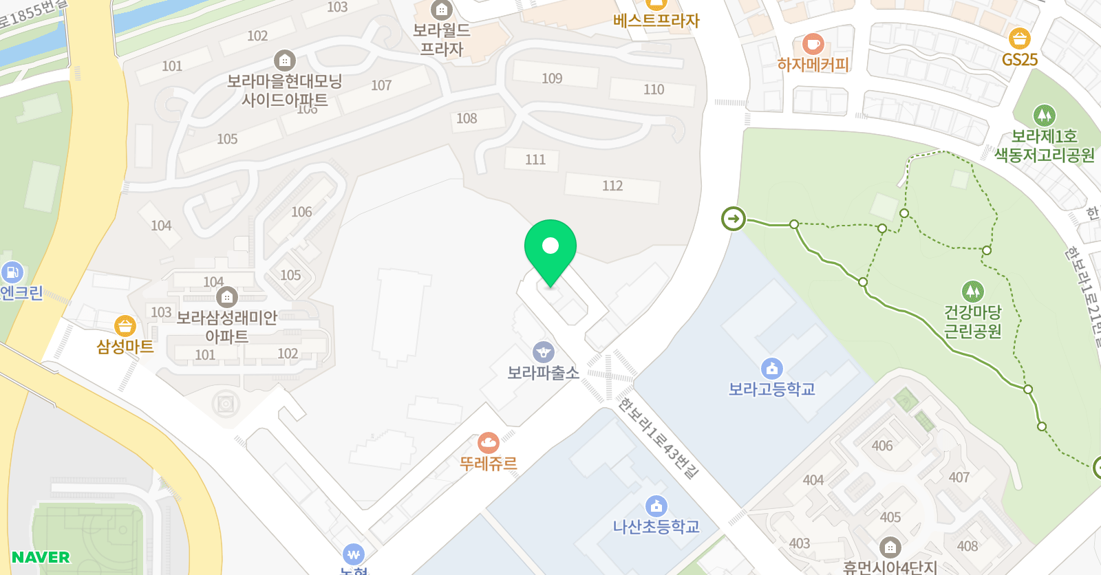 초록 미술학원 위치