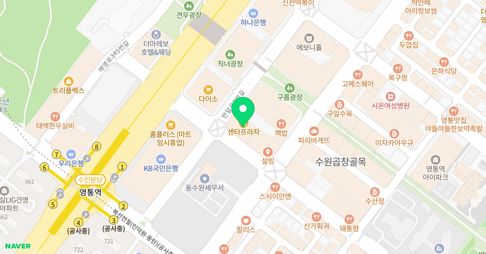 영통이화 발레학원 위치