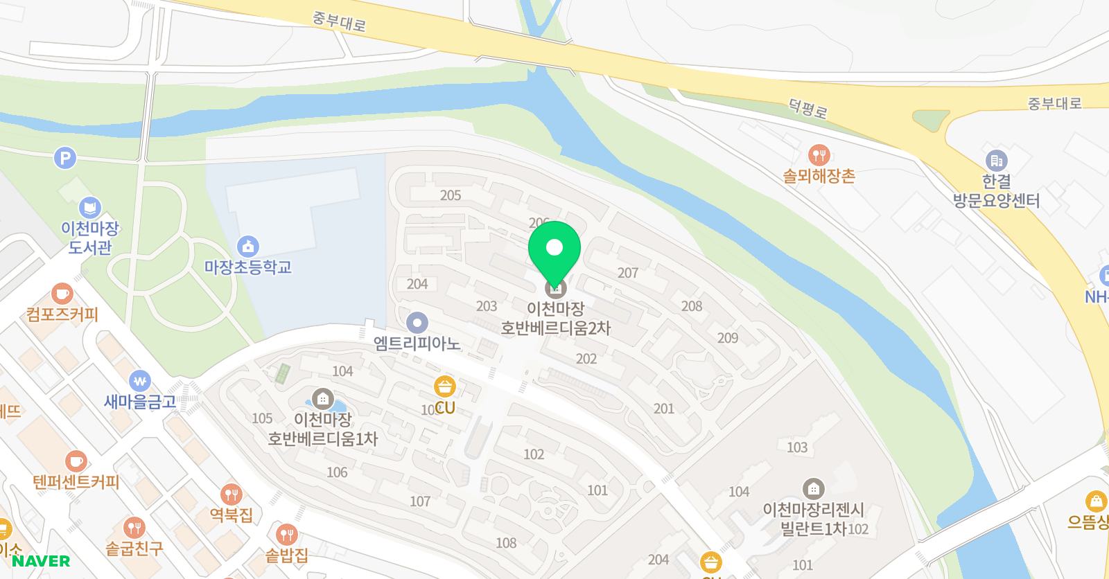 아소비 이천마장호반점 위치