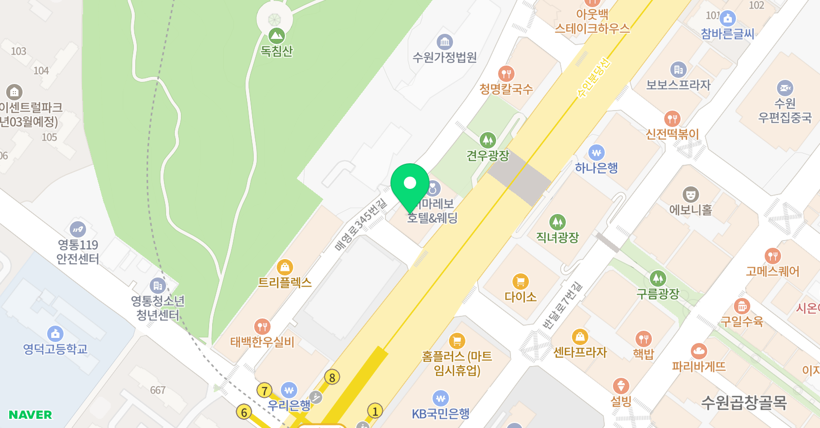 에이프릴 어학원 수원영통캠퍼스 위치