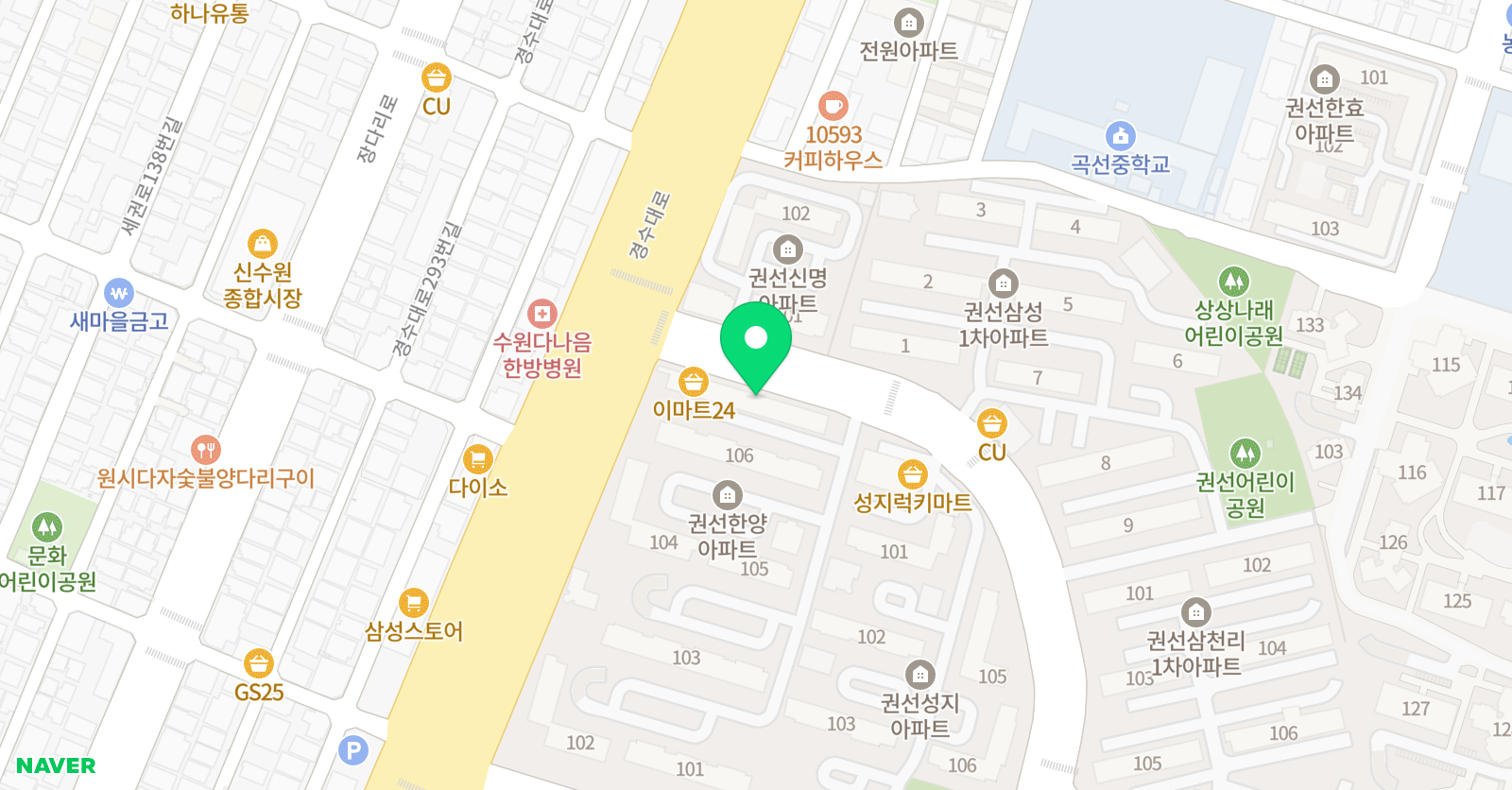 석사담다 태권도 위치