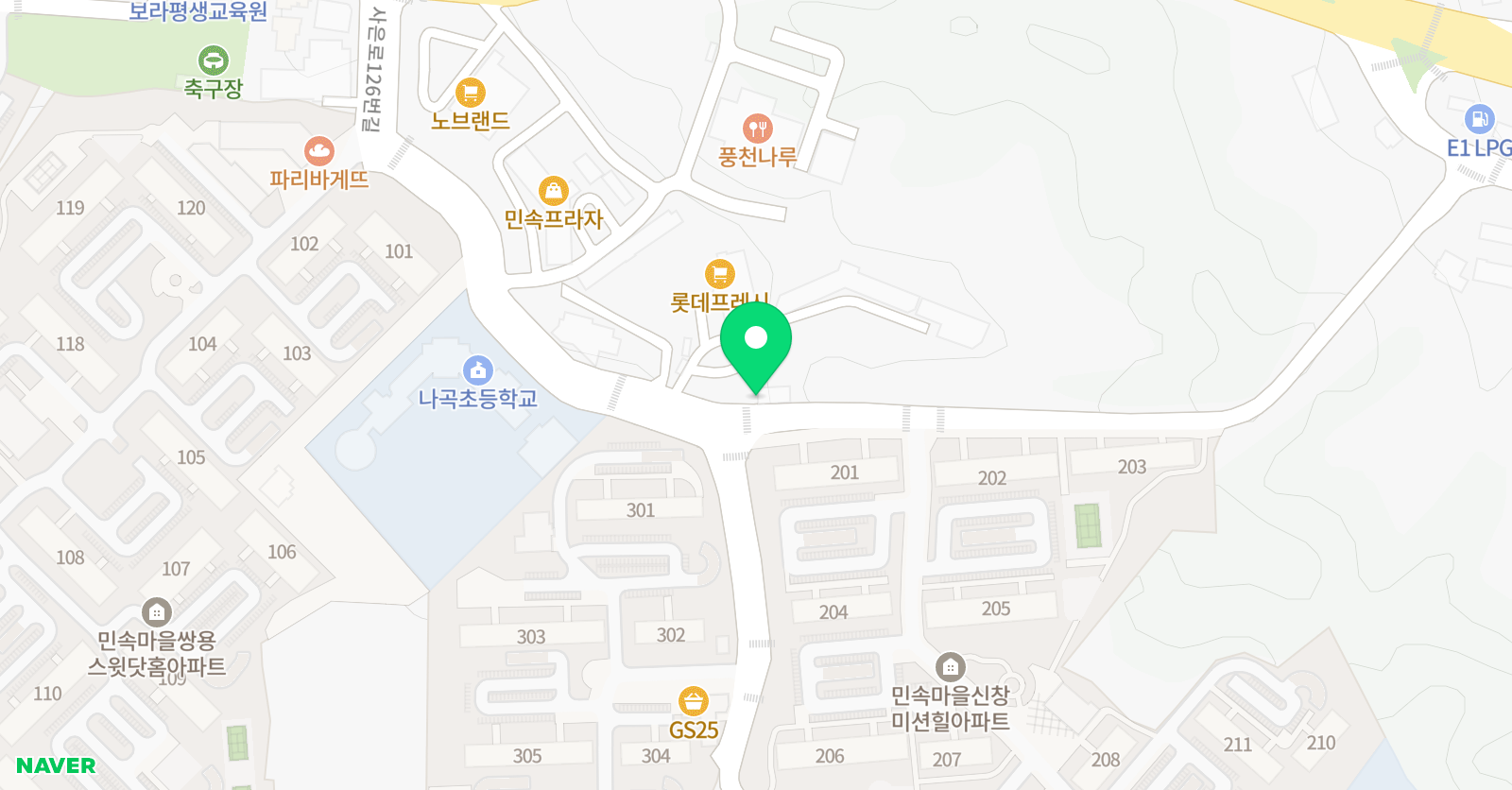 삼성 영어 보라나곡교실 위치