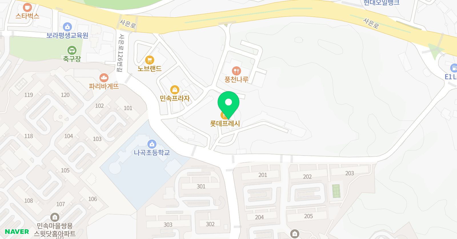 3030 영어 보라나곡센터 위치