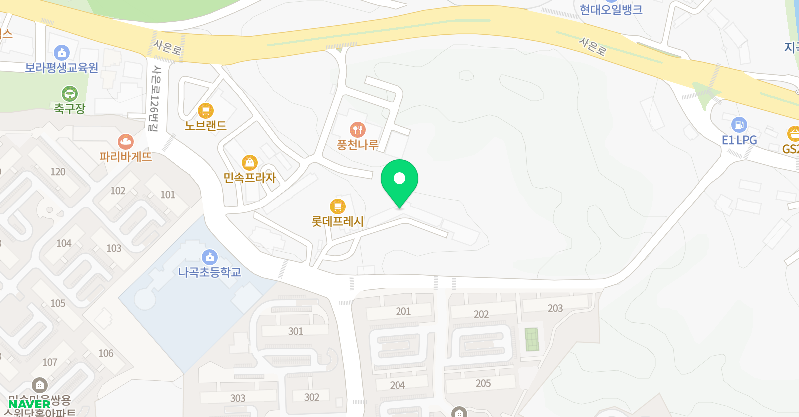 수학에반하나 수학학원 보라점 위치