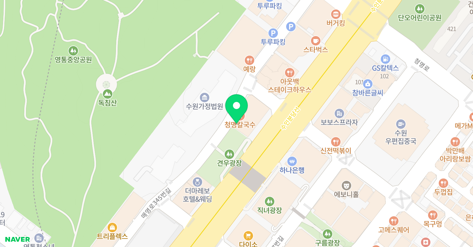 아발론랭콘 어학원 수원영통캠퍼스 위치