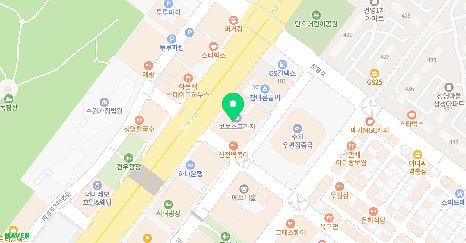 수학의아침 영통캠퍼스 초등관 위치