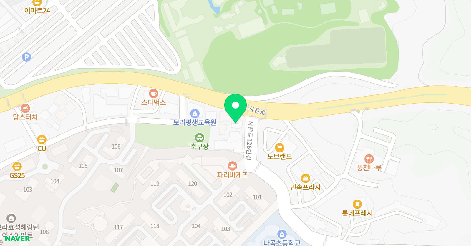 빨간펜 수학의달인 민속마을점 위치