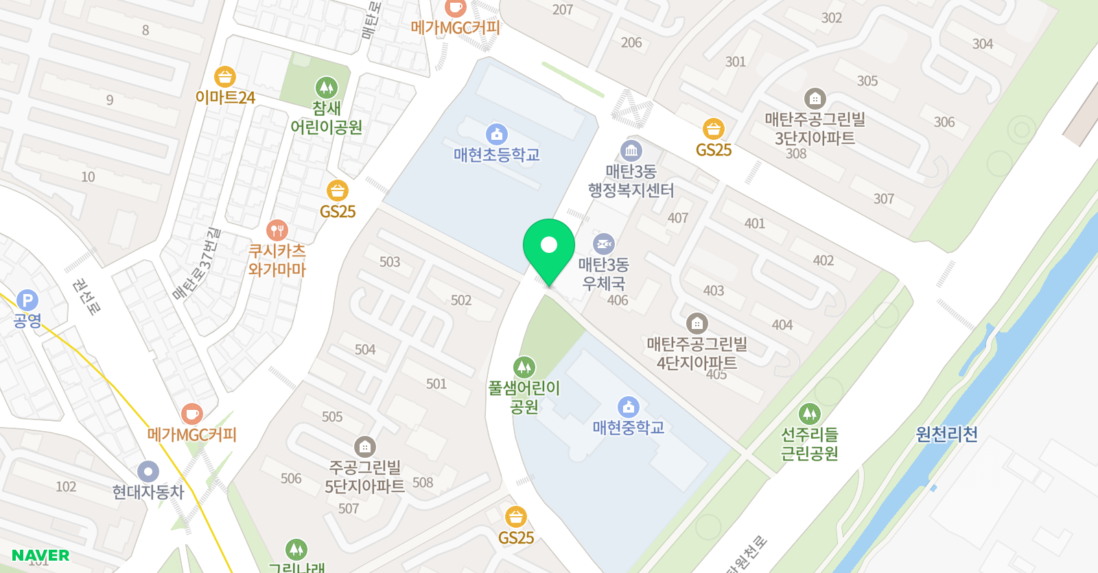 애플비 영어수학학원 위치