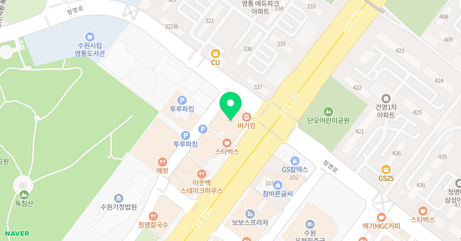 엠폴리 어학원 영통캠퍼스 위치