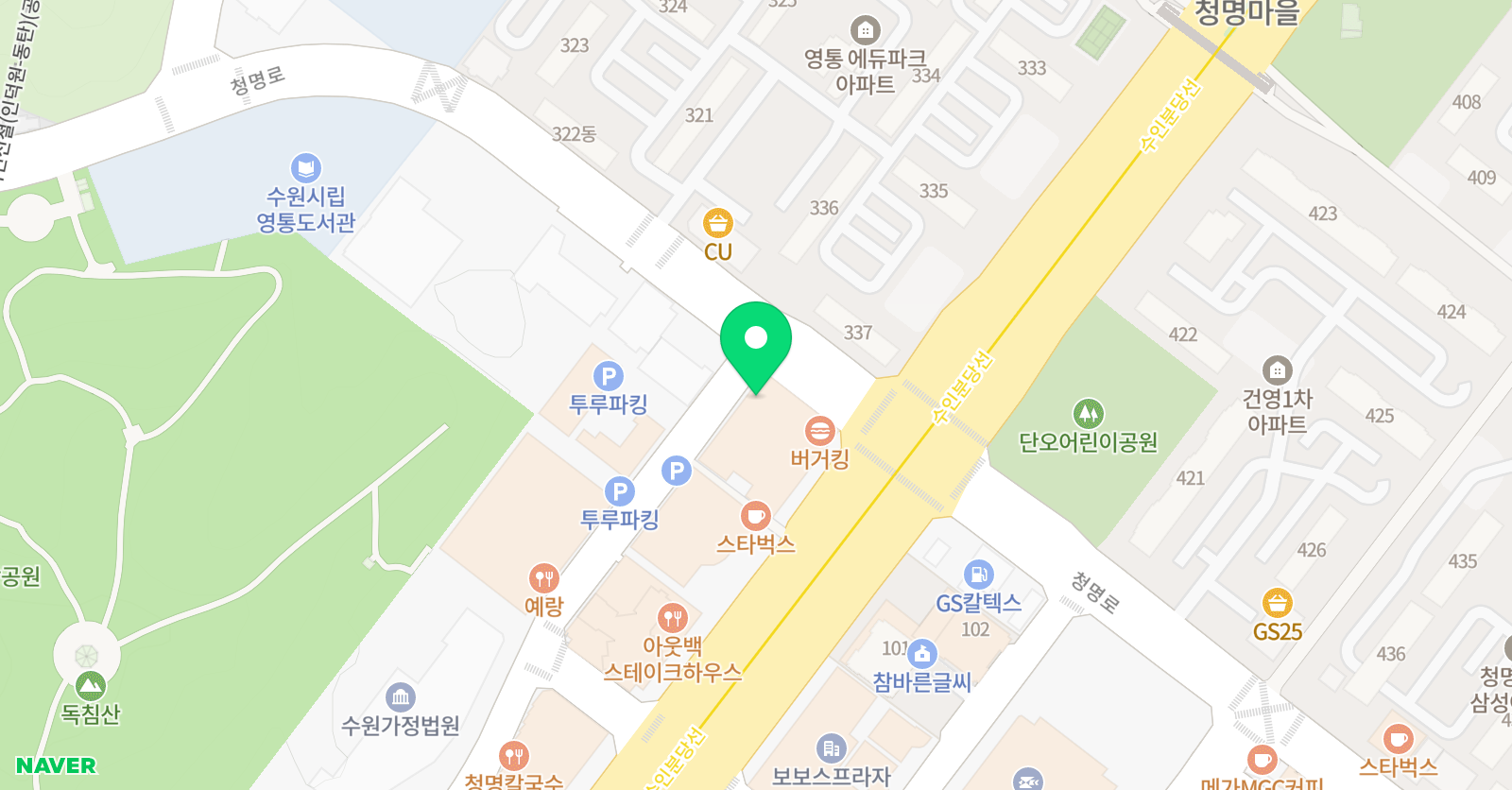 나비 발레학원 위치
