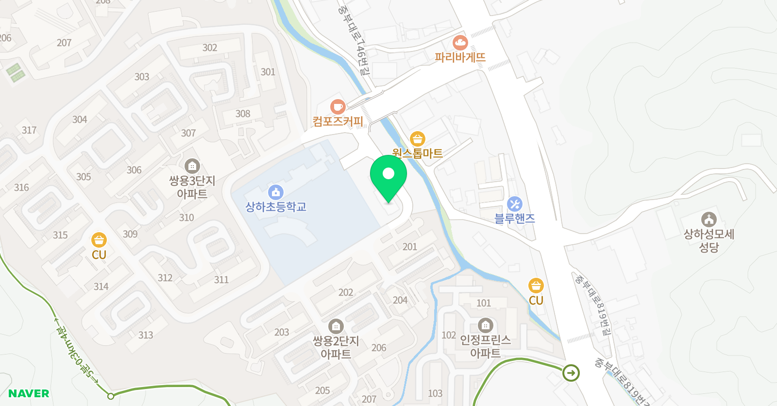 리드앤톡 경기용인상하센터 위치